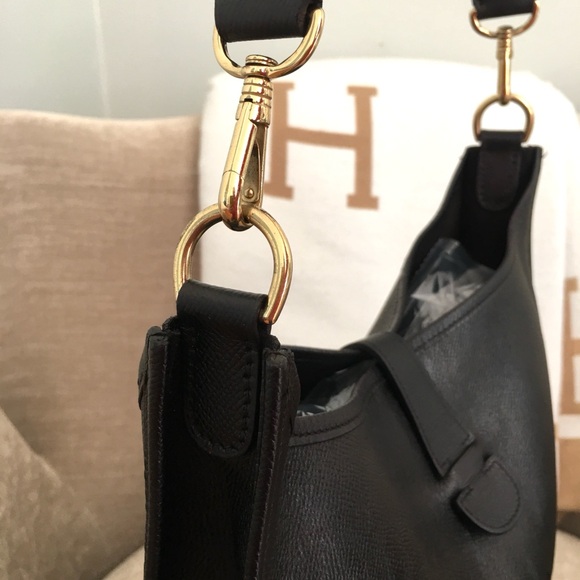 Authentic HERMES Evelyne GM bag black leather - Picture 11 of 16